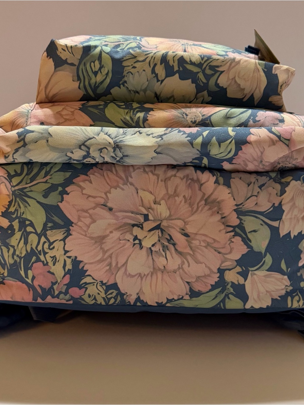 JanSport Big Student Faded Tapestry Elemental Blue Floral Laptop Backpack-New - Picture 6 of 15